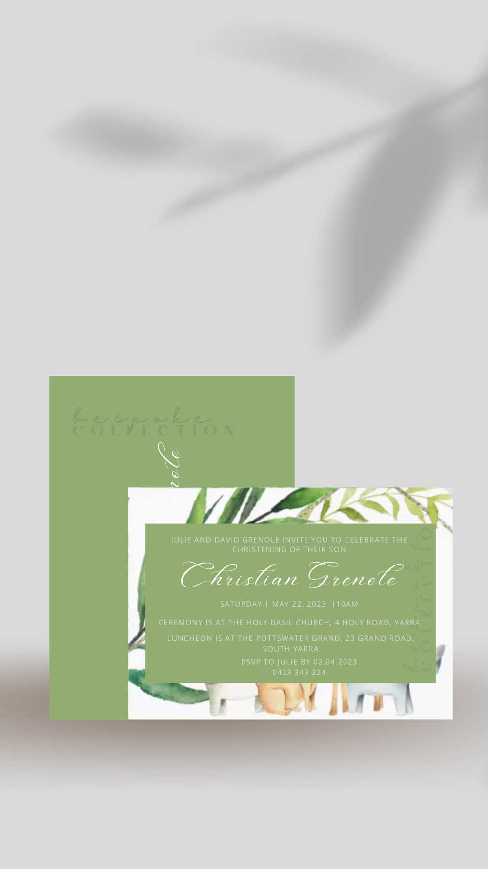 Christian Christening Invitation Cards