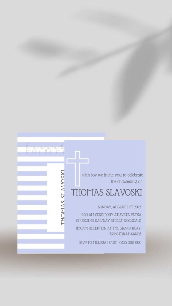 Thomas Christening Invitation Cards